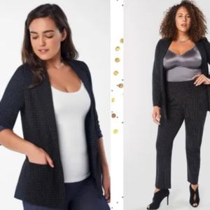 New Ruby Ribbon XXL Dash Ponte Blazer Jacket Black Stretchy